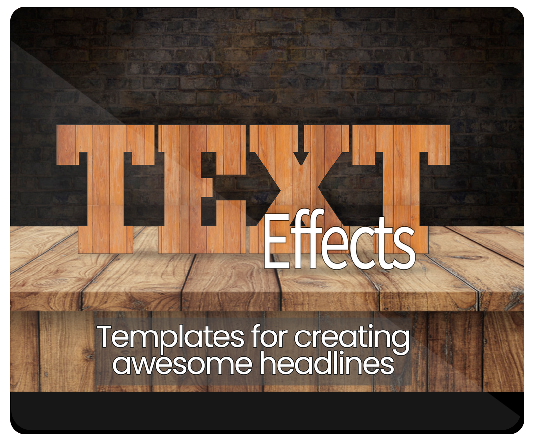 Text Effects Design Templates with Text Graphics Software